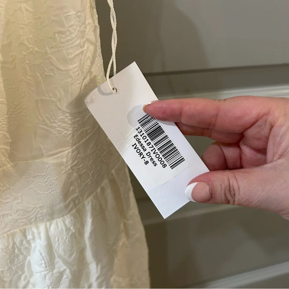 NWT Reformation Edessa Halter Maxi Dress Gown Ivory - Picture 3 of 7